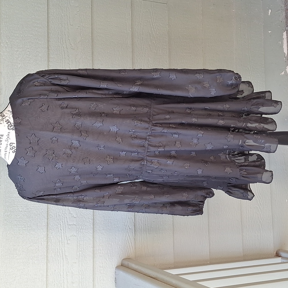 Torrid Clip Star Surplice Ruffle Mini Dress Black Goth Cocktail Chic Plus Size 3 - Picture 8 of 12